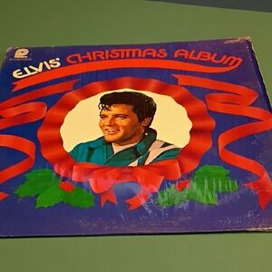 Elvis Christmas Album Vinyl Record - Blue Cover